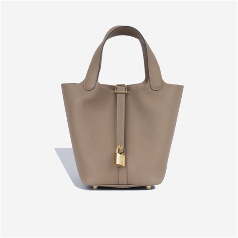 hermes picotin 18 beige de weimar|Hermès Picotin 18 Clemence Beige De Weimar Palladium .